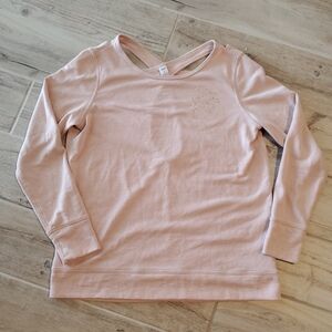 Old Navy Active M Stay Positive Mantra Activewear Sweatshirt Cutout Twisted Back